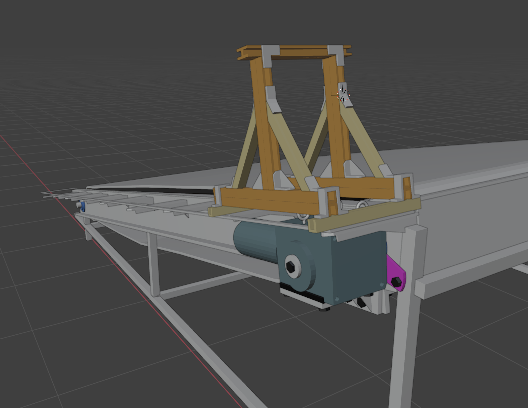 Plan for a frame to hold hoist to remove motor